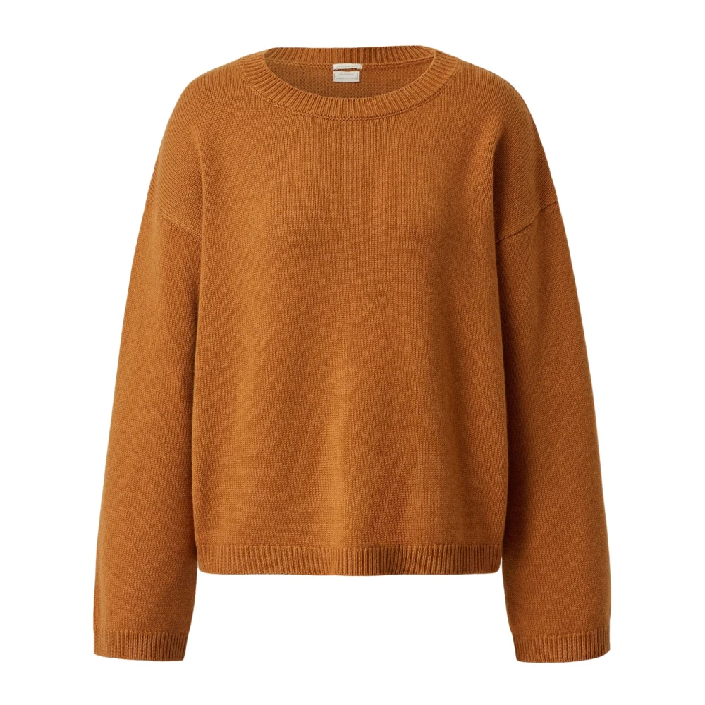 Massimo Alba Luxe Cashmere Crewneck Sweater Orange Dames