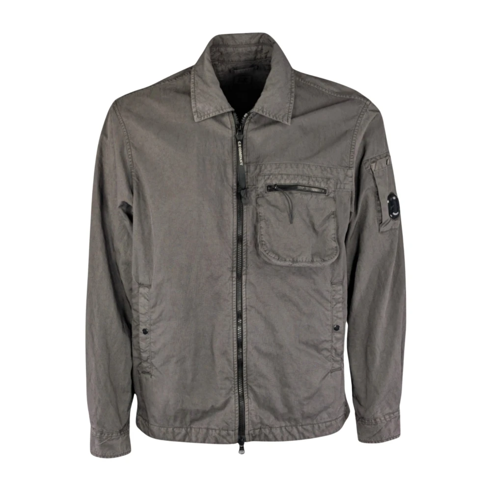 C.p. Company Men's Gray Light Jackets, Xl, Overshirt