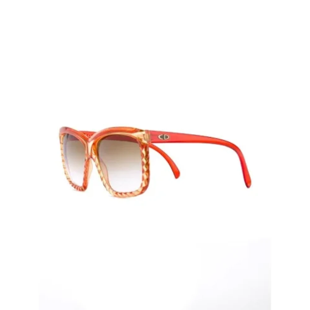 Dior Vintage Pre-owned Acetate sunglasses Orange Dames