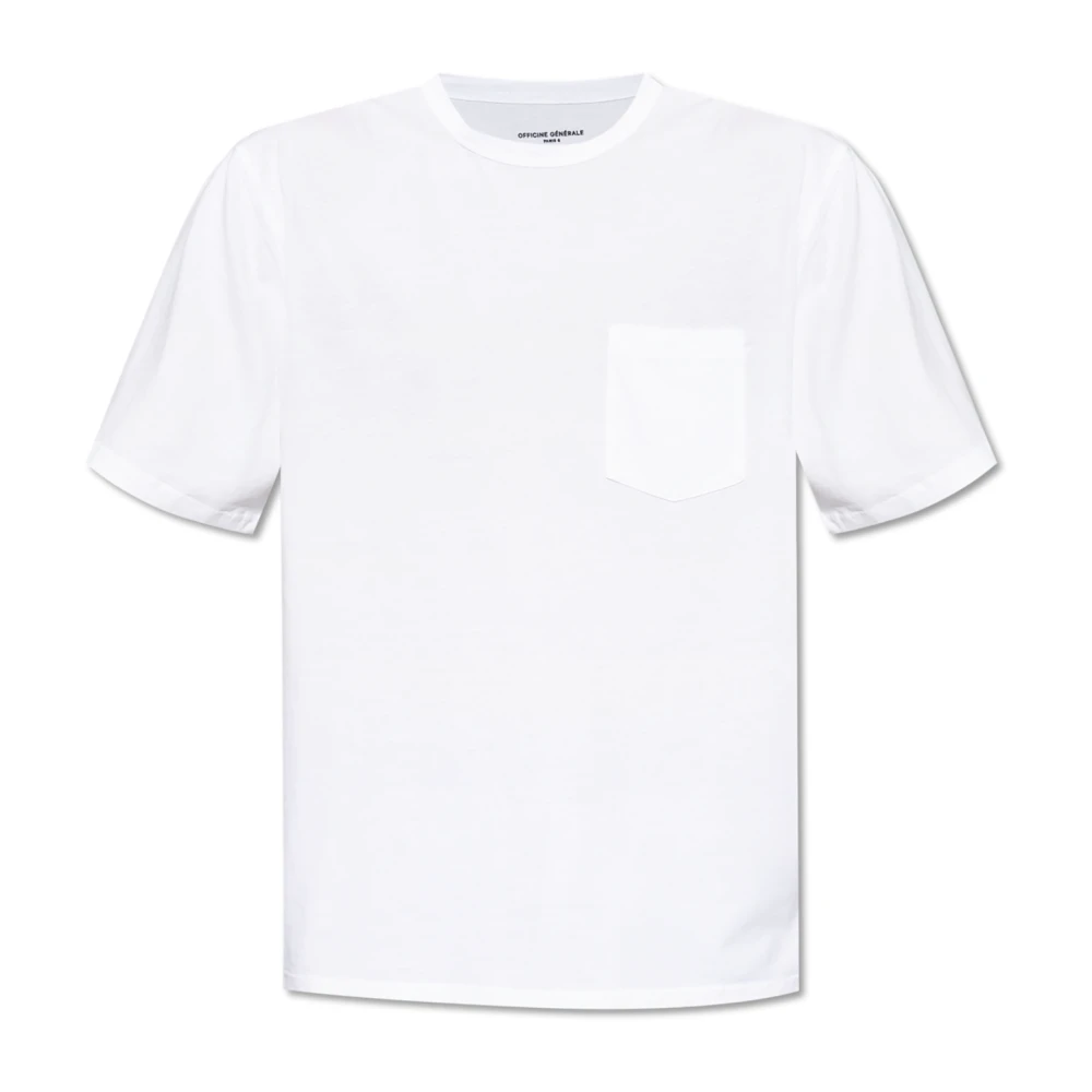 Officine Générale T-shirt met zak White Heren