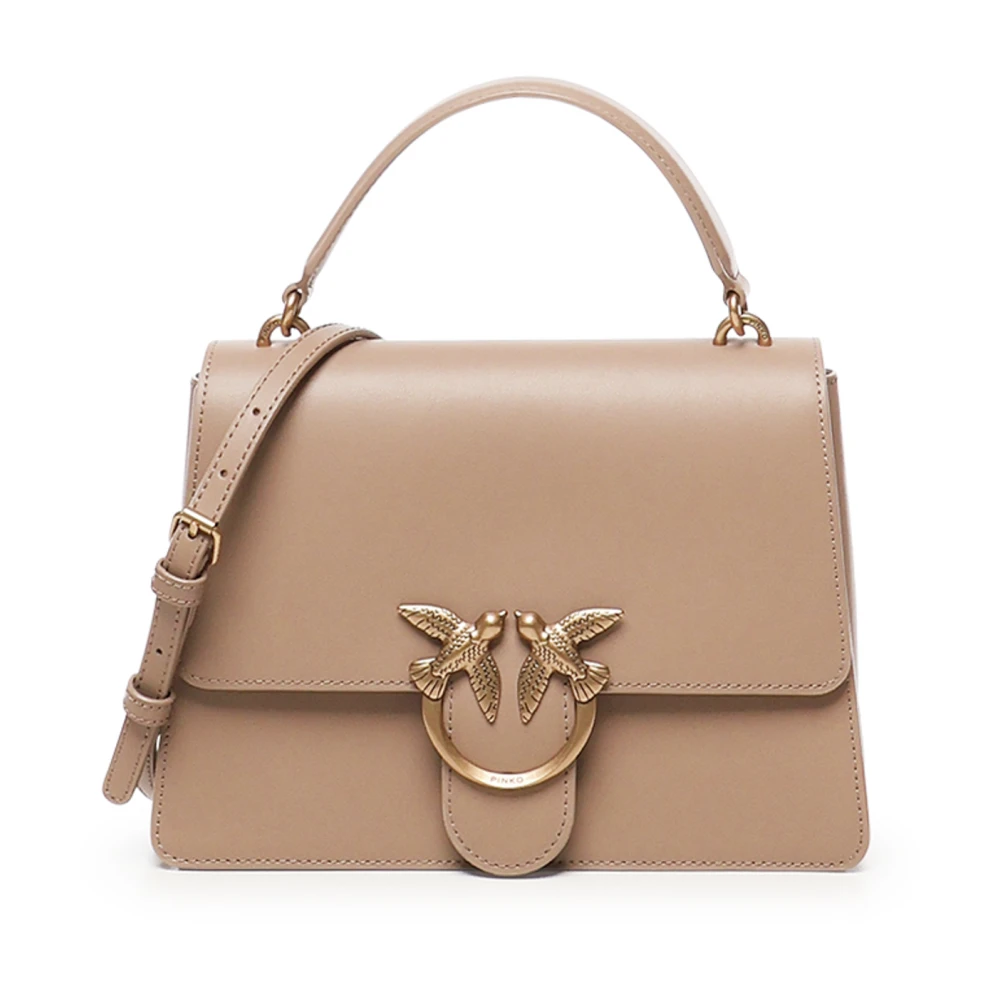 pinko Beige Love Tas met Top Handvat Beige Dames