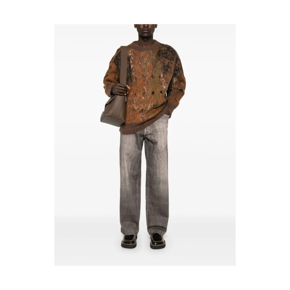 Emporio Armani Taupe Bruine Denim Jeans Brown Heren