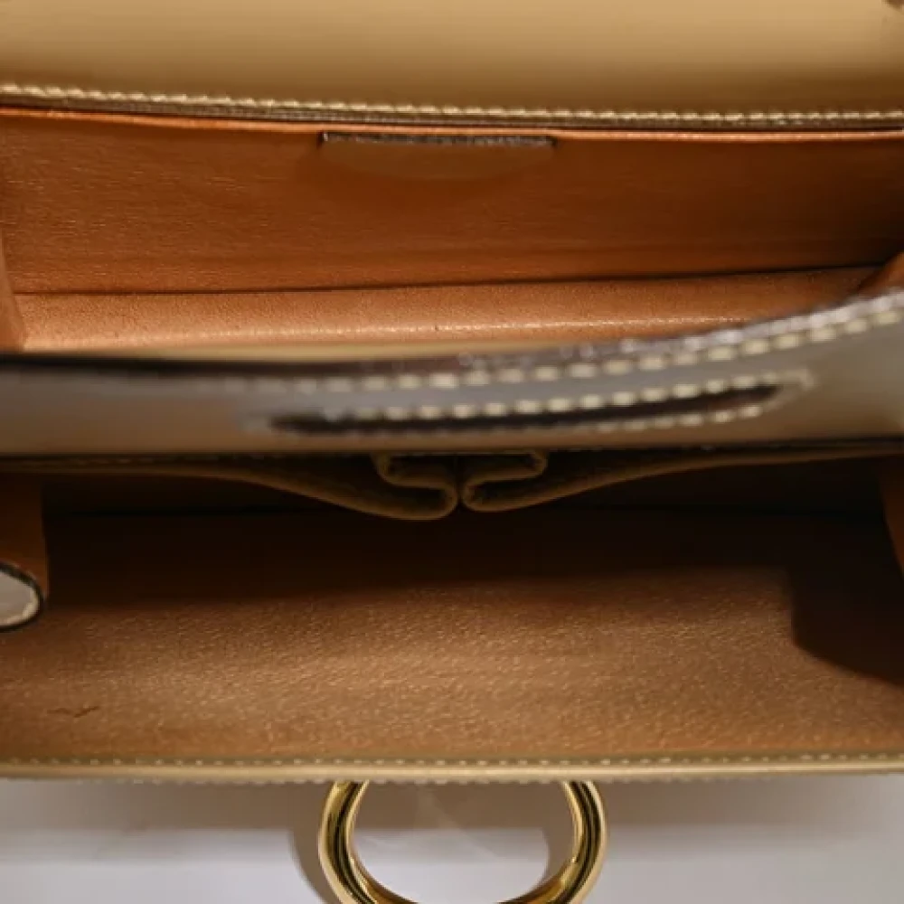 Celine Vintage Pre-owned Leather celine-bags Beige Dames