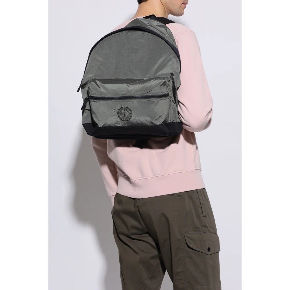 Stone Island Rugzak met logo Green Heren