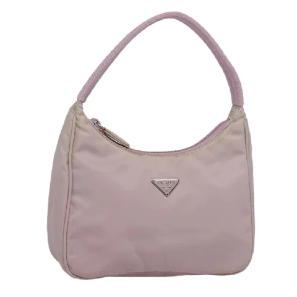Prada Vintage Pre-owned Nylon handbags Pink Dames