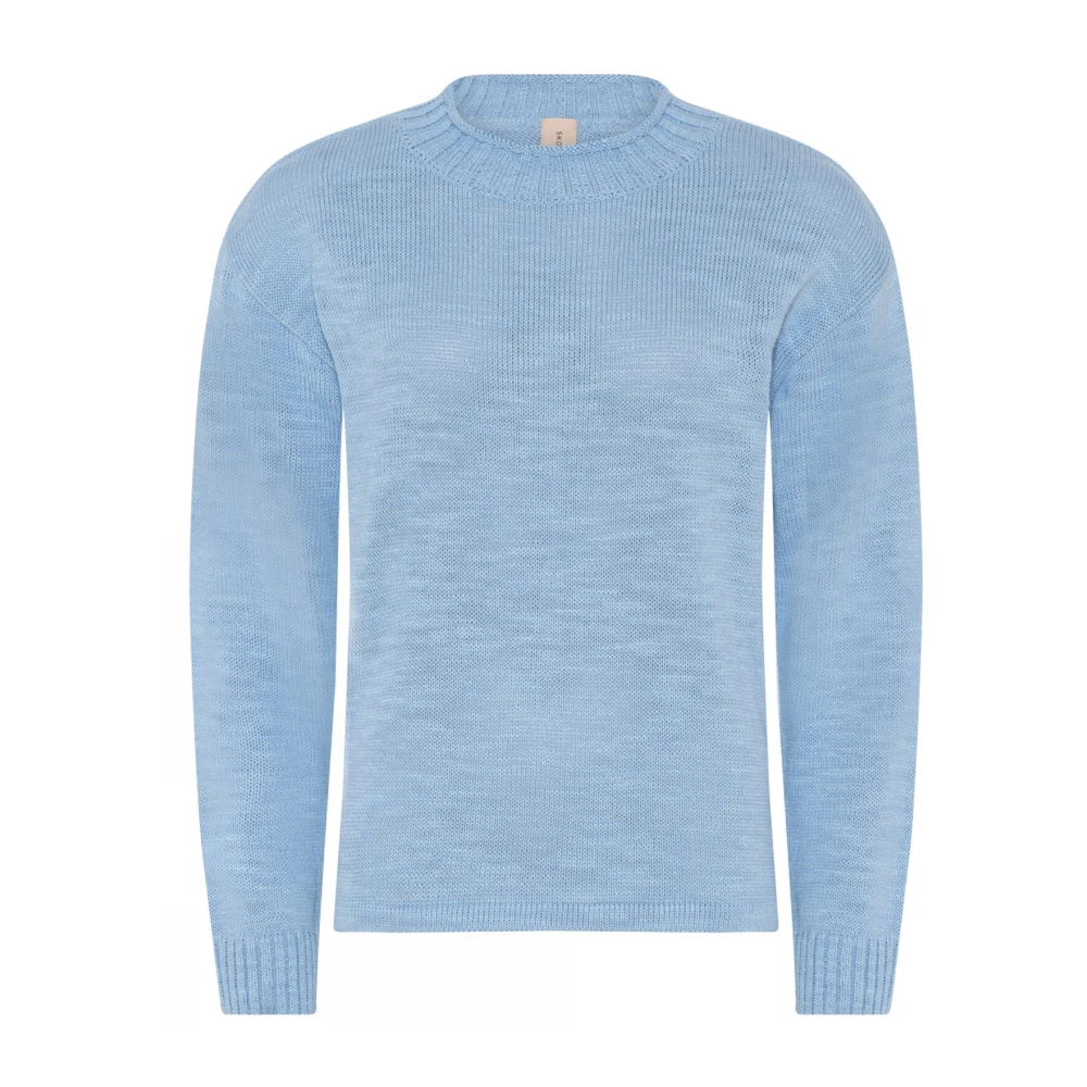 Skovhuus Melange Turtleneck Pullover Aqua Green Blue Dames