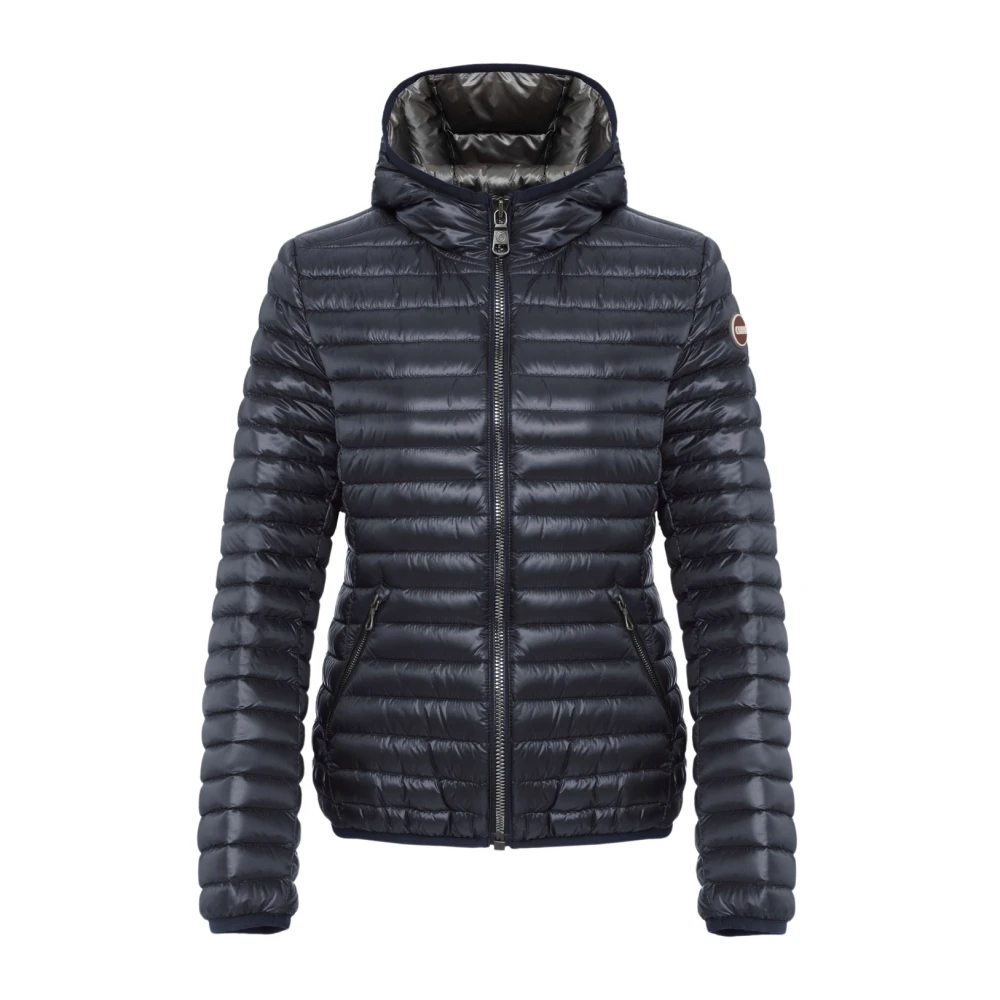 Colmar Women's Blue Down Jackets, 2XS, Sporty Hooded Downjacket