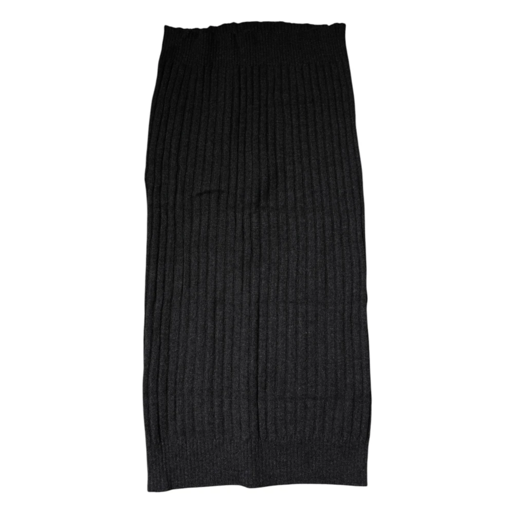 Dolce & Gabbana Women's Black Cashmere Knitted Neck Warmer Scarf