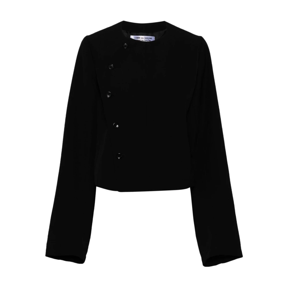 Comme des Garçons Zwarte jas voor stijlvolle uitstraling Black Dames