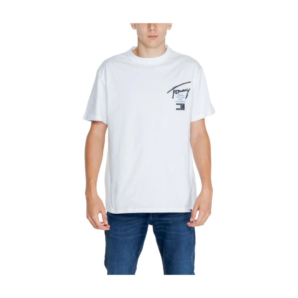 Tommy Jeans Gerecycled katoenen heren T-shirt White Heren