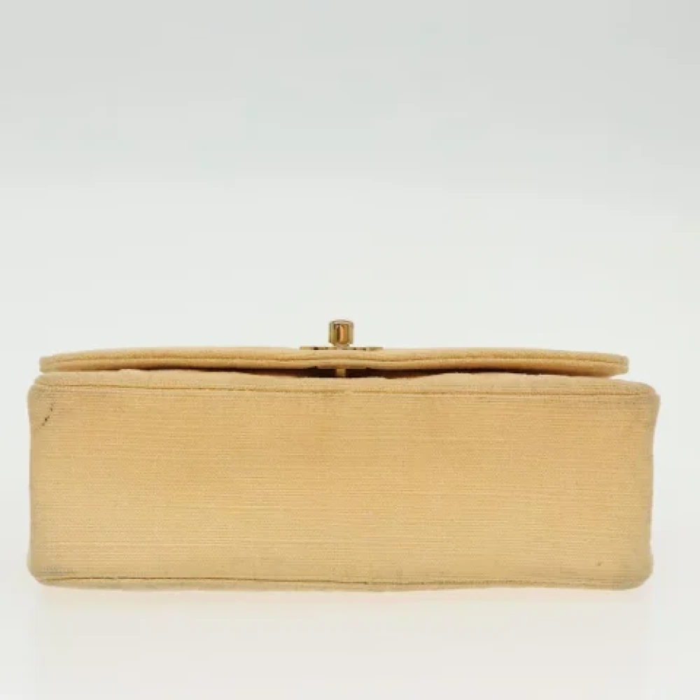 Chanel Vintage Pre-owned Canvas chanel-bags Beige Dames