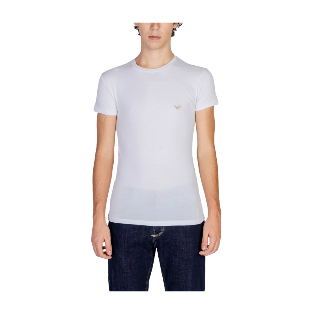 Emporio Armani Katoenen Heren T-shirt Herfst Winter Collectie White Heren