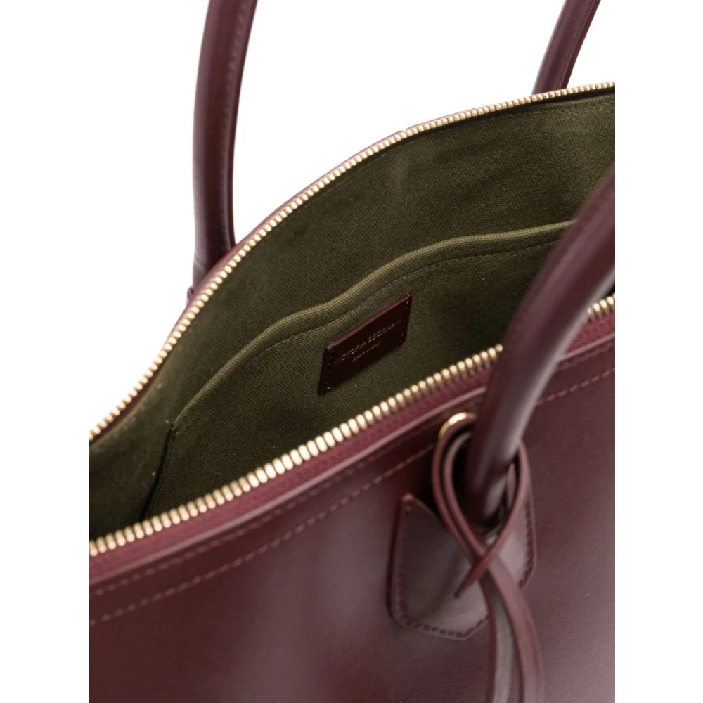 Victoria Beckham Bourgondische kalfsleren handtas met logoprint Purple Dames