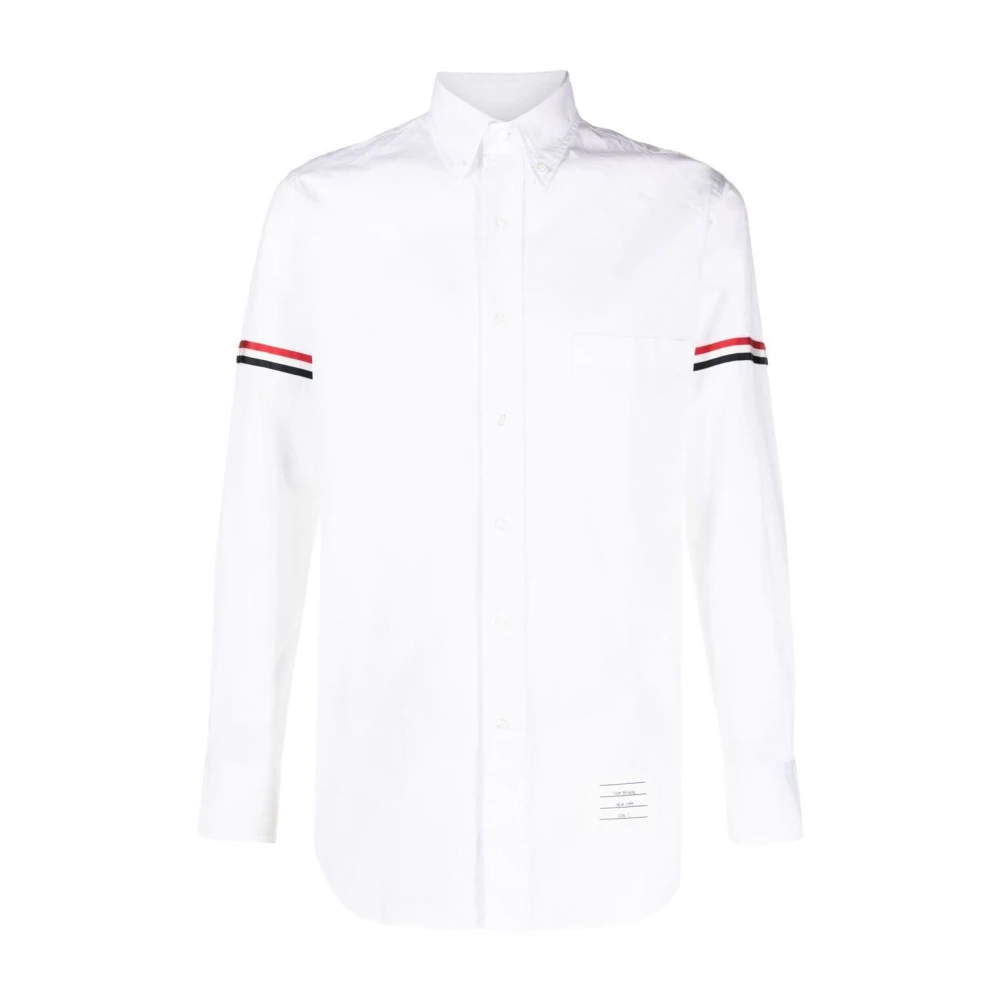 Thom Browne Vit RWB Randig Ärm Skjorta White, Herr