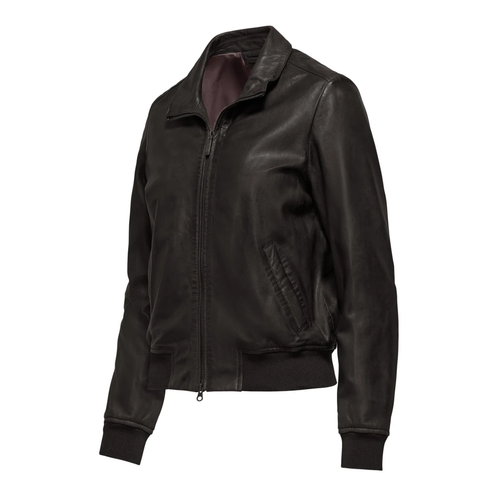 BomBoogie Verweerde Leren Bikerjas Brown Dames