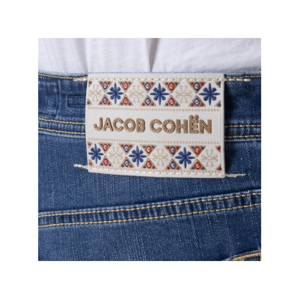 Jacob Cohën Donkerblauwe Gewassen Straight Cut Jeans Blue Heren