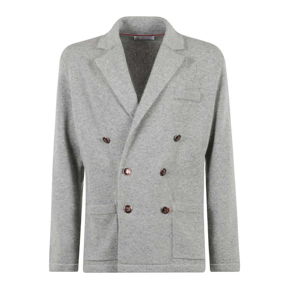 BRUNELLO CUCINELLI Geknoopte Vest Gray Heren