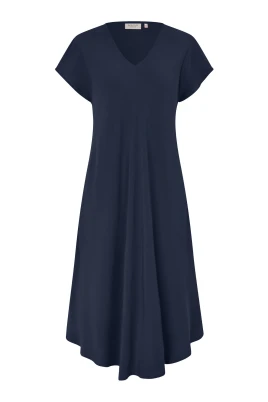 Wing Sleeve Midi Dress