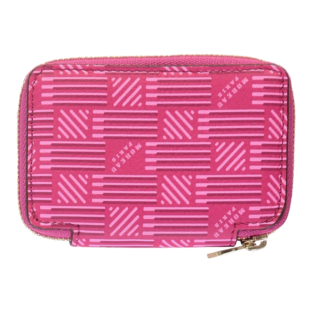 Moreau Paris Korrelig Leren Ritsportemonnee Pink Dames