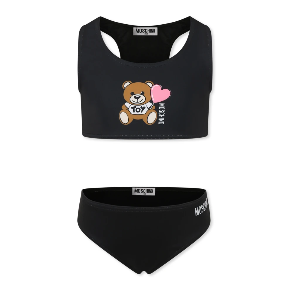 Moschino Svart Teddybjörn Bikini Set Black, Flicka