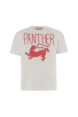 Bomulls T-shirt med Pantertryck
