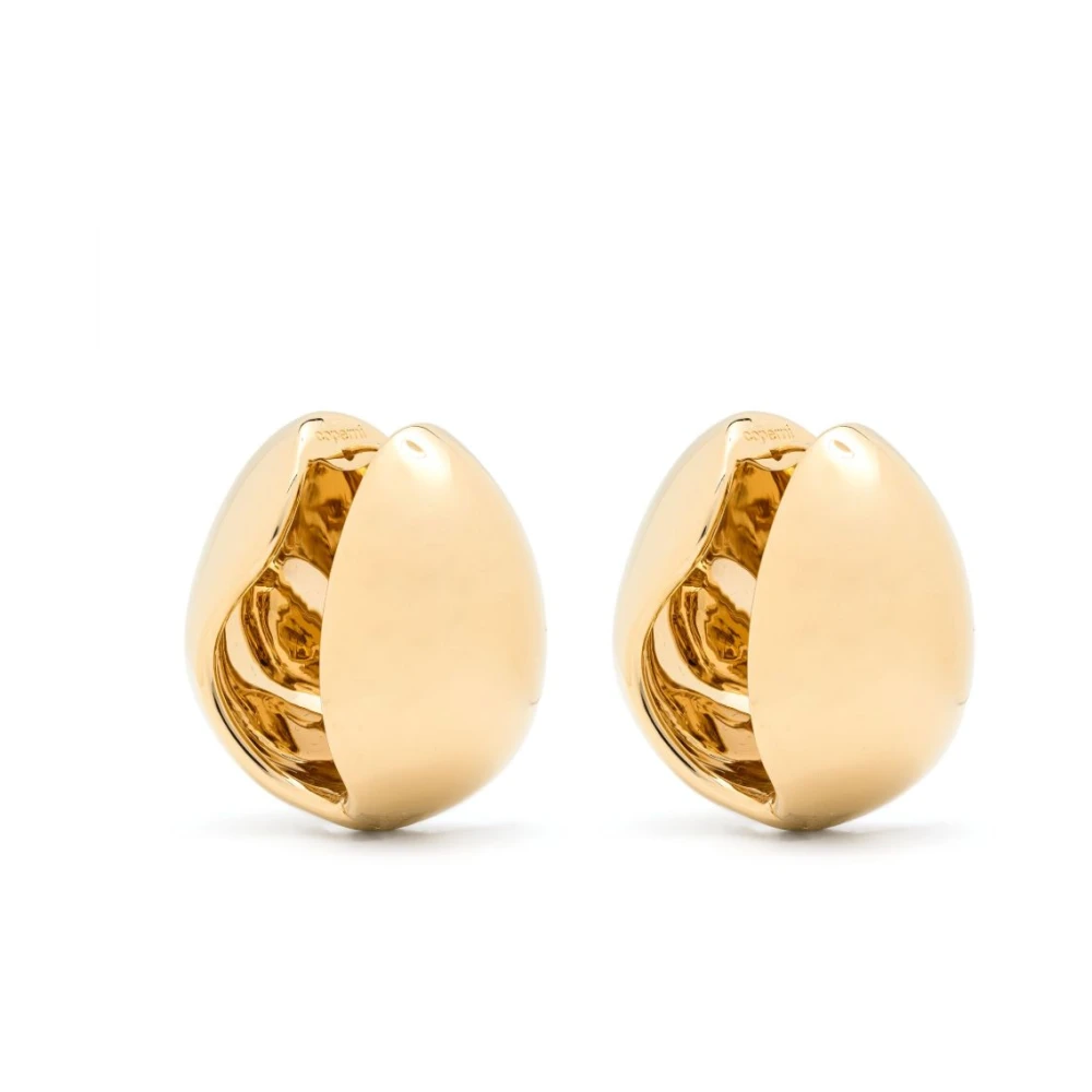 Coperni Women's Yellow Xl Logo Creole Earrings