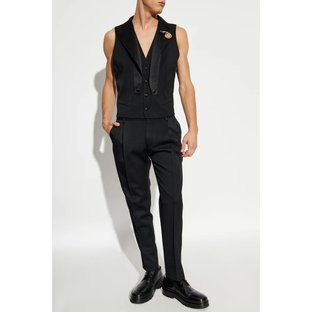 Dolce & Gabbana Wollen smokingbroek Black Heren