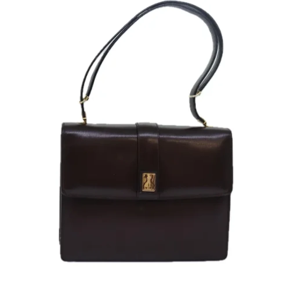 Burberry Vintage Pre-owned Leather handbags Brown Dames