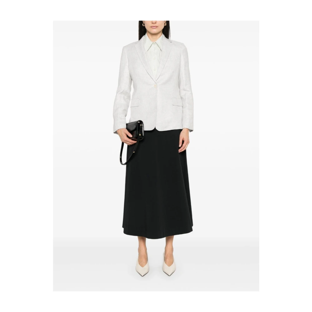Theory Grijze Houndstooth Blazer met Zakken Gray Dames