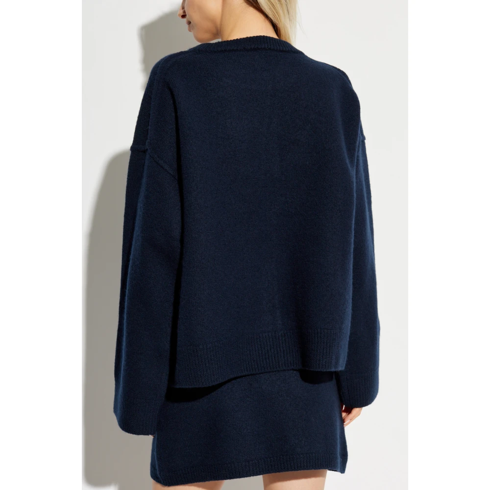 Ganni Wollen trui Blue Dames