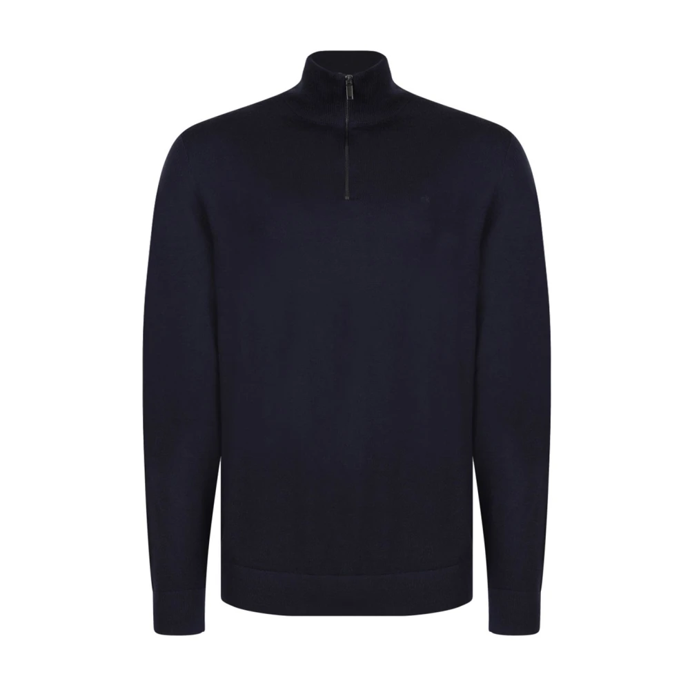 CALVIN KLEIN Heren Truien & Vesten Merino Quarter Zip Donkerblauw