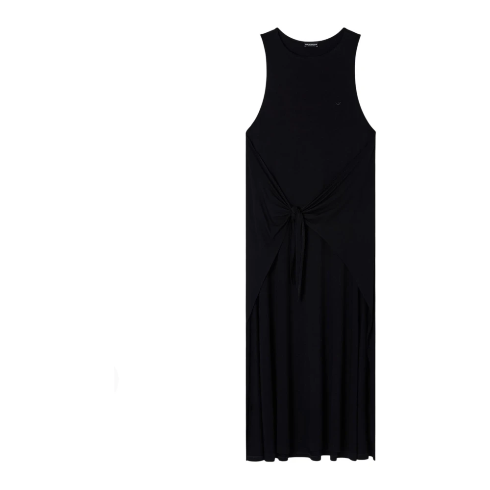 Emporio Armani Kvinno Svart Klänningar Dam, M, Ew003413 Af20240 Maxiklänning