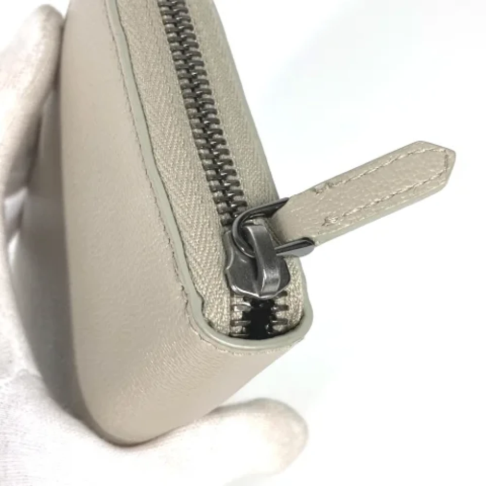Bvlgari Vintage Pre-owned Leather wallets White Dames