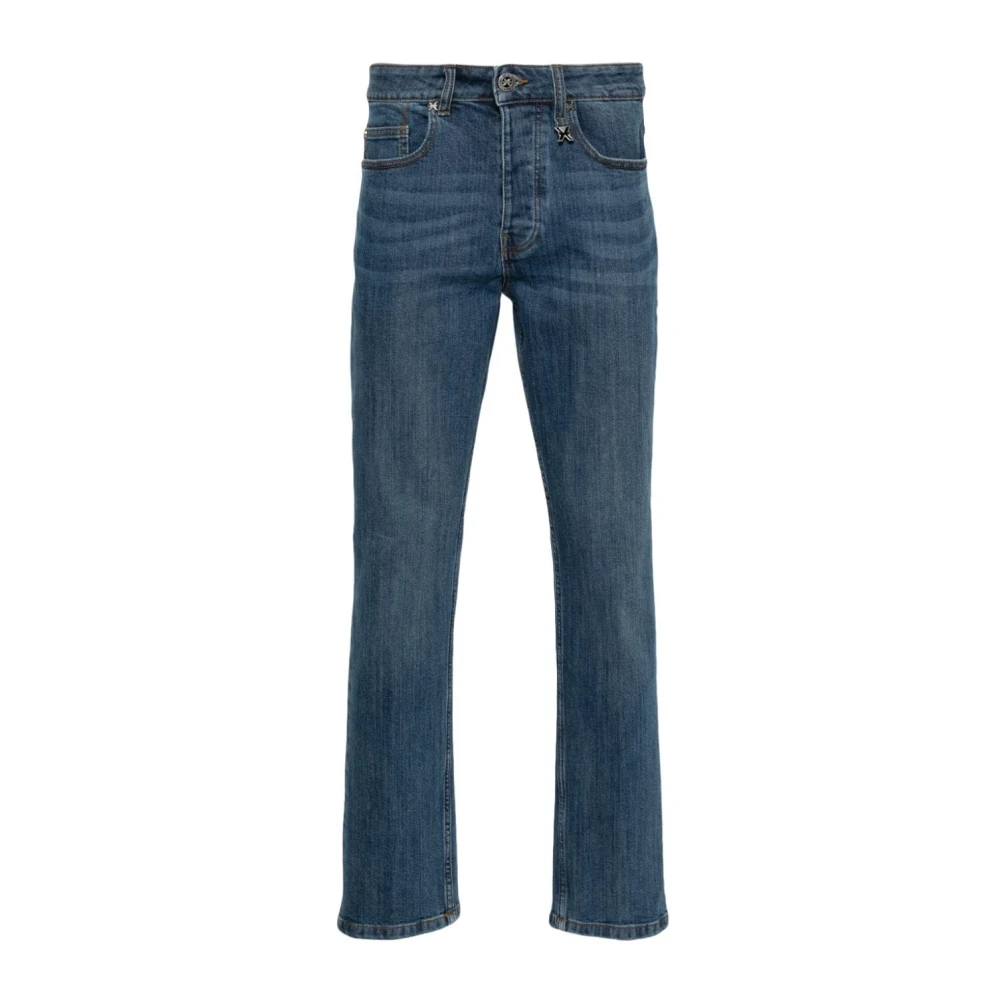 John Richmond Donkerblauwe Denim Logo Jeans Blue Heren