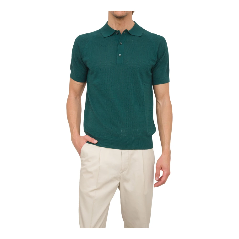 Paolo Pecora Groene Polo Shirt Green Heren
