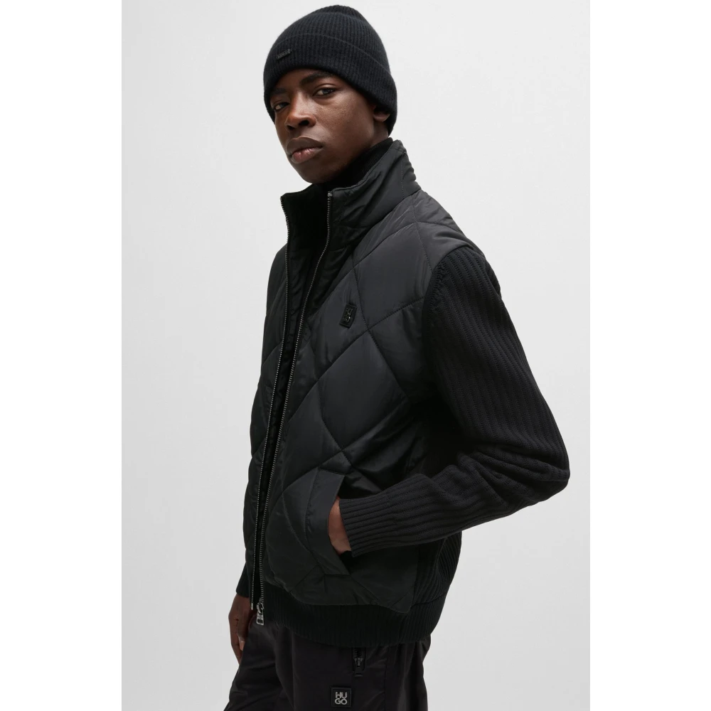 Hugo Boss Stijlvolle Cardigan voor Mannen Black Heren