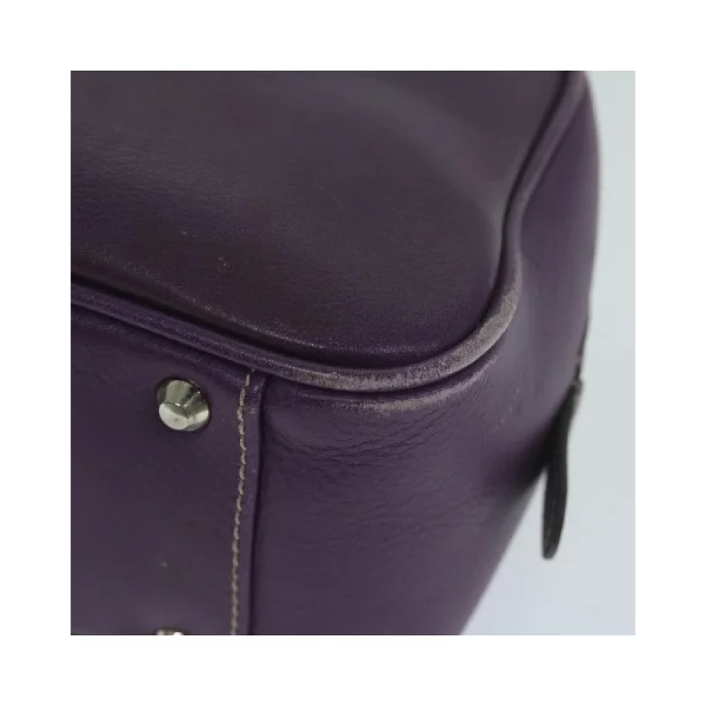 Burberry Vintage Pre-owned Leather shoulder-bags Purple Dames
