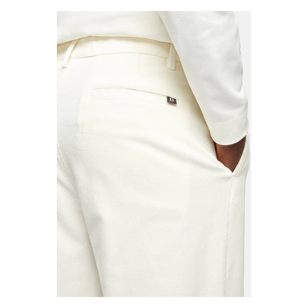 Boggi Milano Broek van stretch-fluweel Beige Heren
