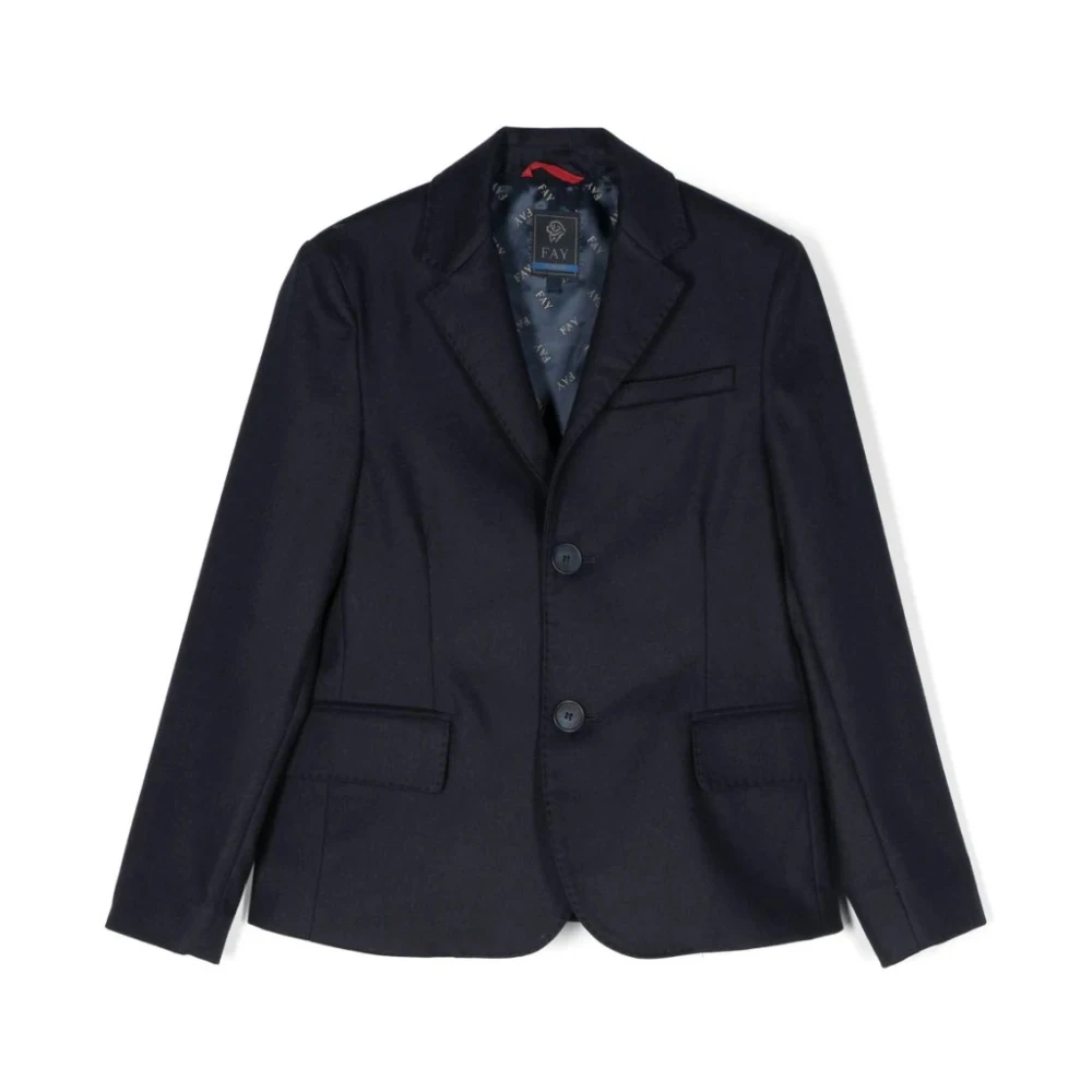 Fay Boys Blue Dark Suit Jacket For - Kids Occasion Wear - 10 Y - Kids
