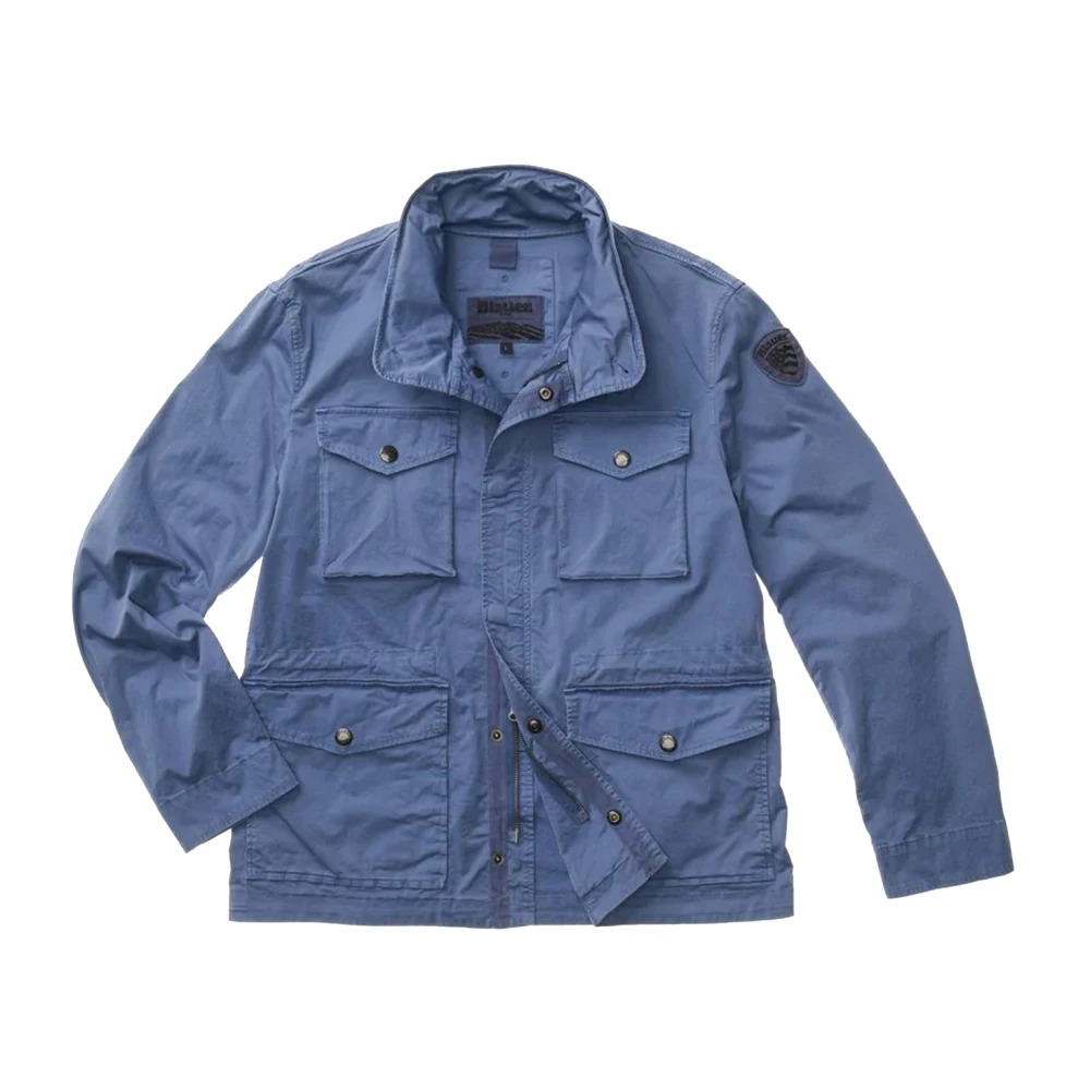 Blauer Hombre Azul - Chaqueta Multibolsillos Teñida En Prenda - Jackets - Xl