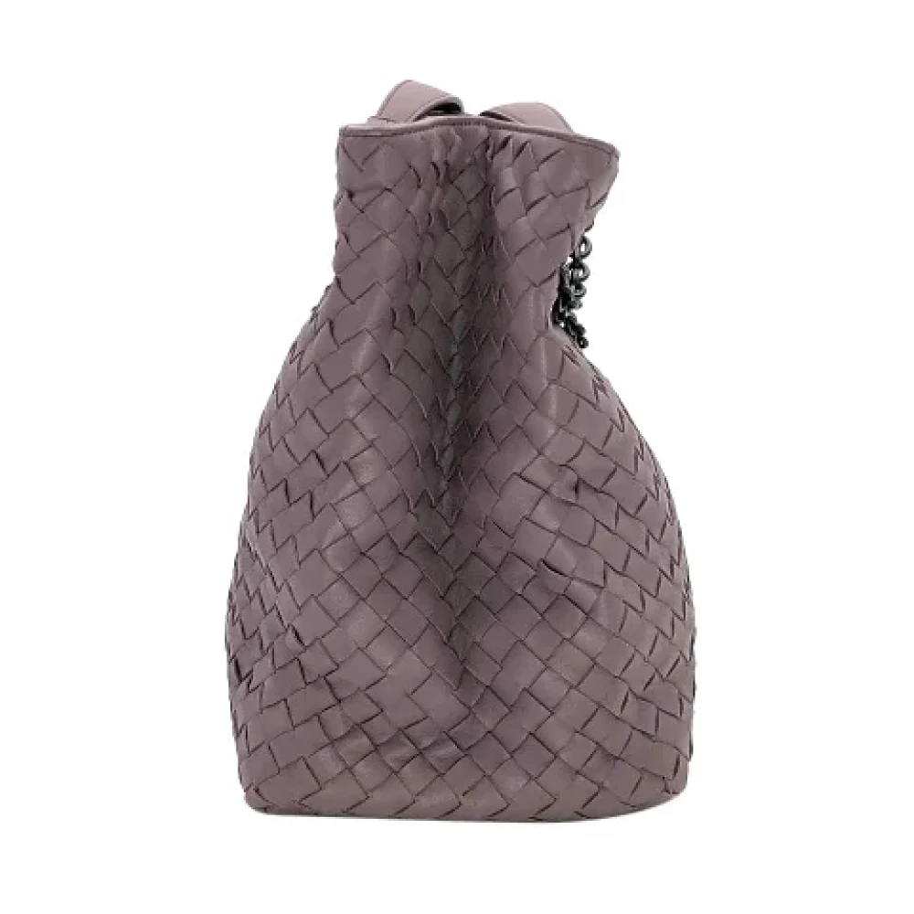 Bottega Veneta Vintage Pre-owned Leather shoulder-bags Purple Dames