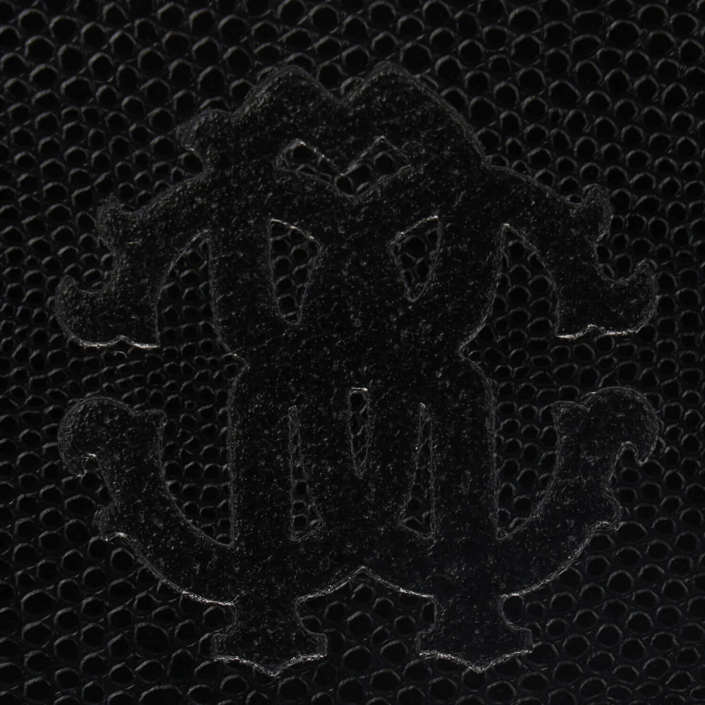 Roberto Cavalli Monogram RC Leren Portemonnee met rits Black Dames