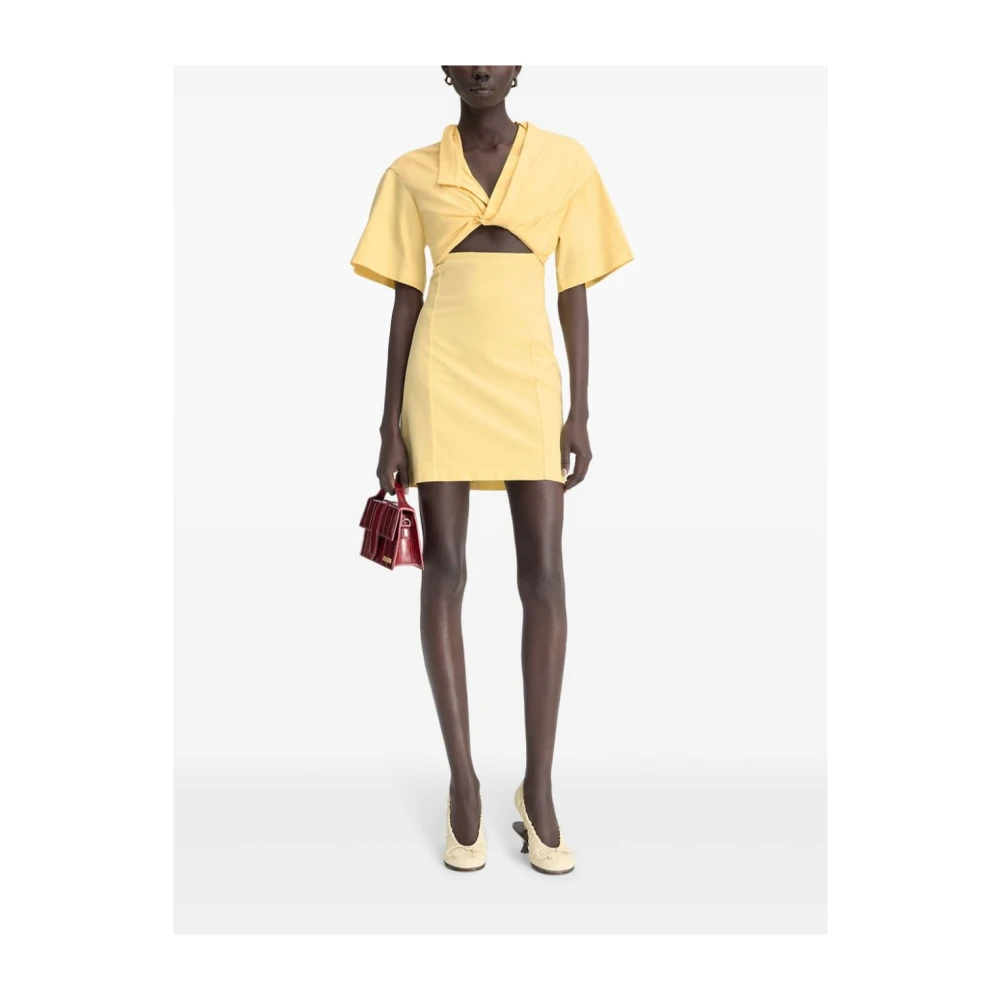Jacquemus Gele Jurk met Uitsnijdingen Yellow Dames