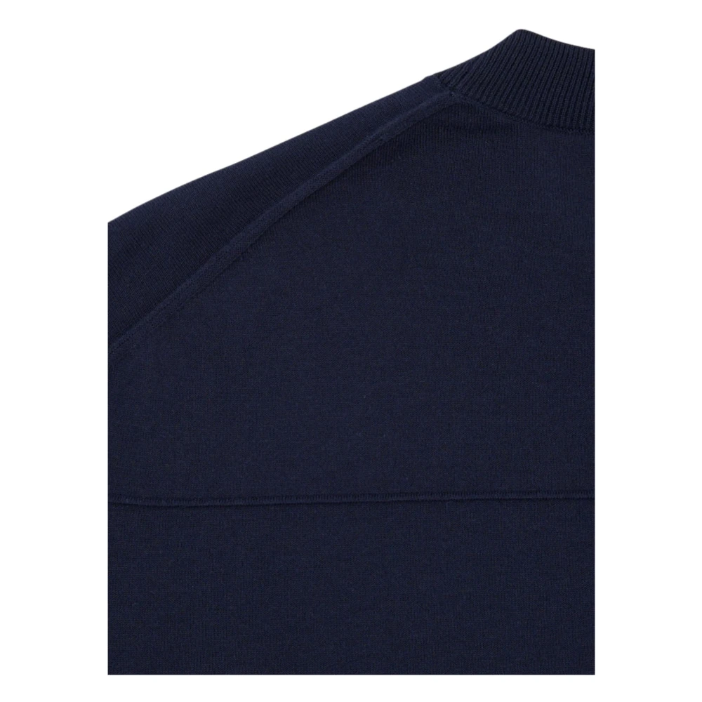 Paolo Pecora Navy Blauwe Korte Mouw Sweater Blue Heren