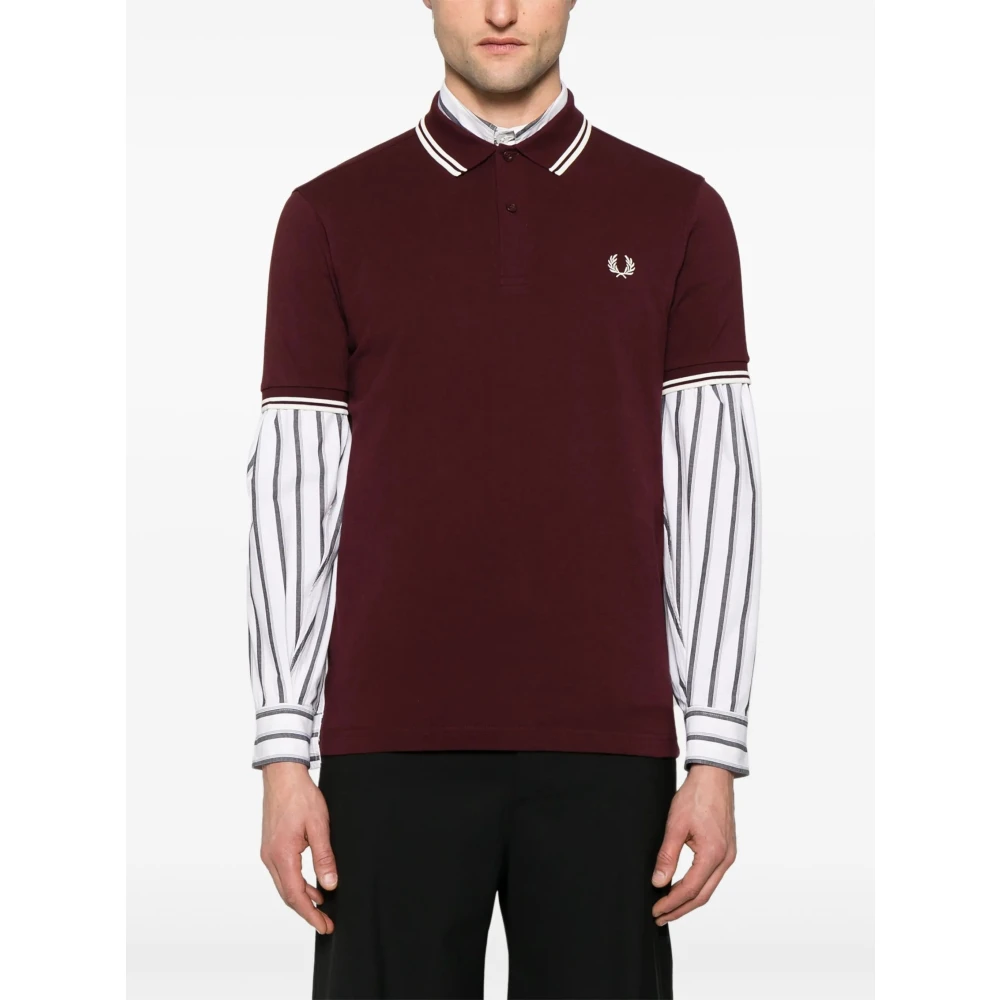 Comme des Garçons Slogan Polo Shirt Red Heren