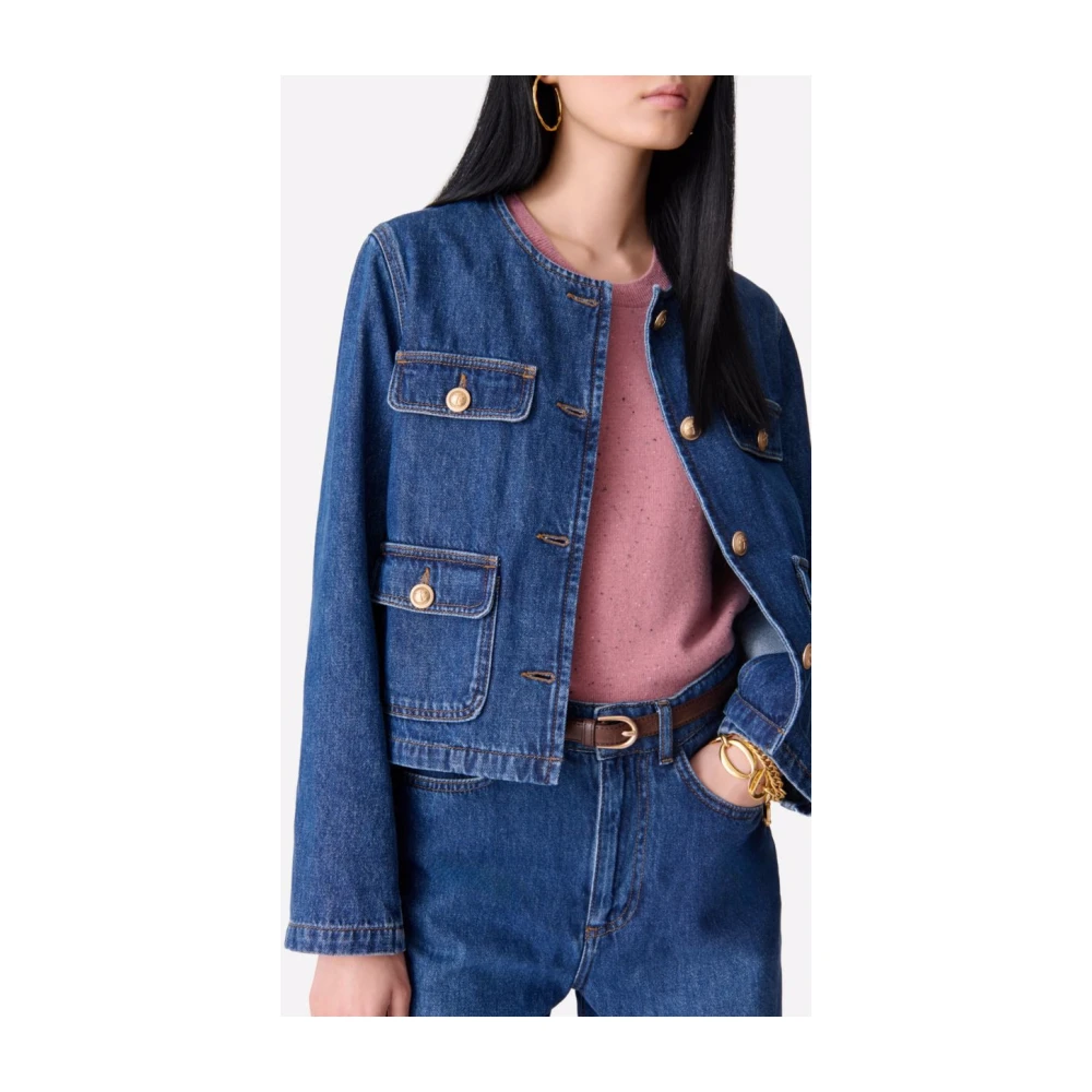 Vanessa Bruno Tweed Style Jeans Jack Blue Dames