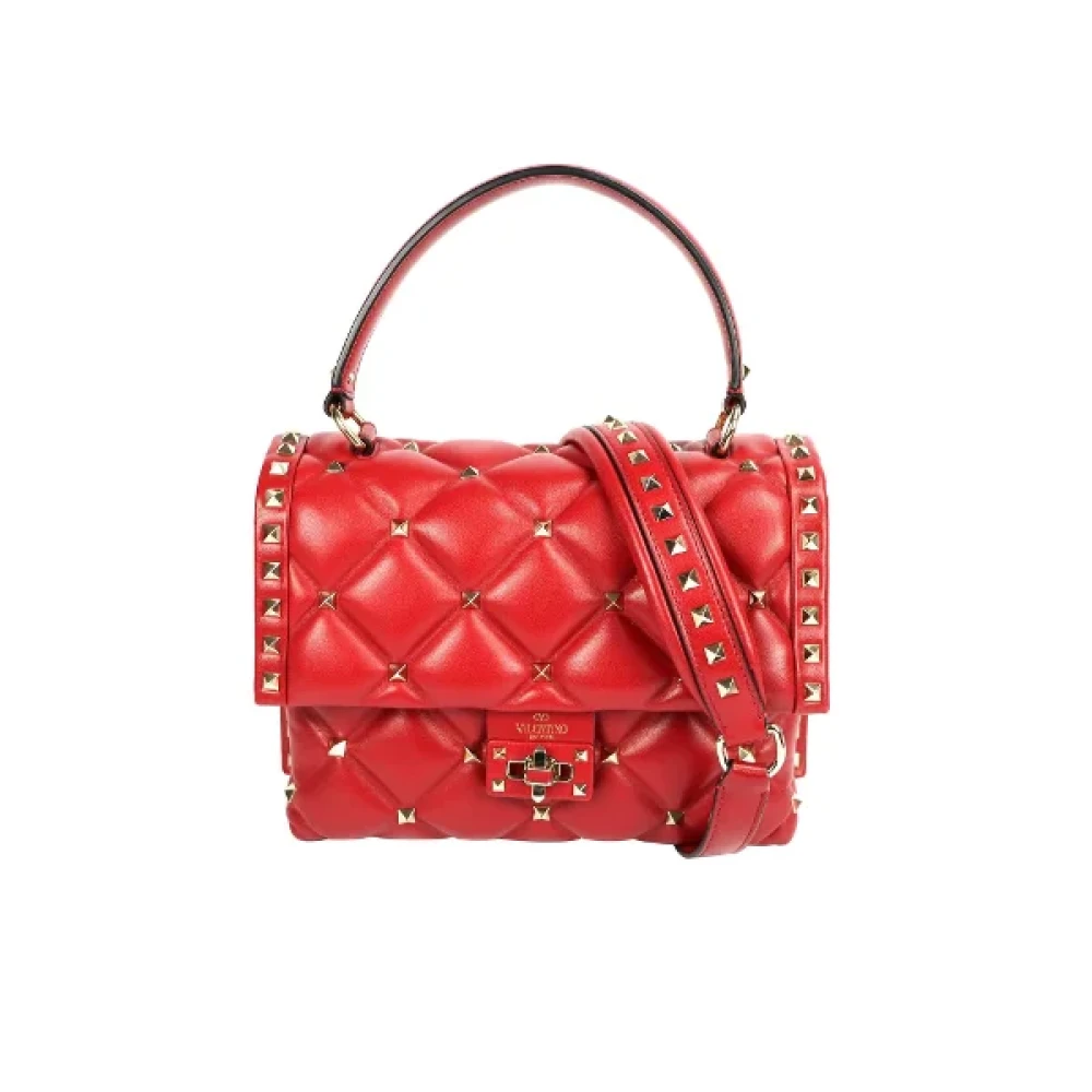 Valentino Vintage Pre-owned Leather handbags Red Dames