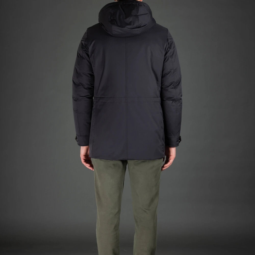 Moorer Acqua Line Jas met Ganzendons Blue Heren