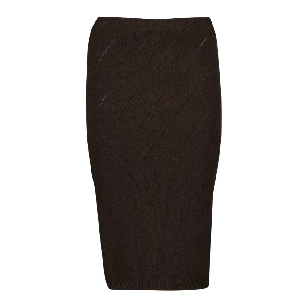 Prada Women's Brown Wool Skirt - Pencil Skirts - M - Skirts