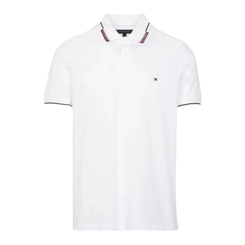 Tommy Hilfiger Herr Polo Skjorta med Krage Placering White, Herr